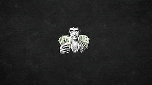 Al Pacino Scarface , movies, monochrome, black-and-white wallpaper