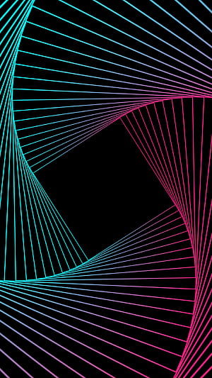 Geometric pattern , Neon spiral gradient phone wallpaper