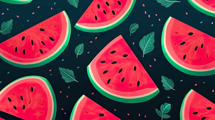 Watermelon Pattern, pattern, food, watermelon wallpaper