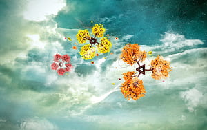 Space Trees, space, trees, graphics wallpaper