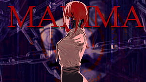 Makima: Glitched Dominion — Chainsaw Man, Anime, Chainsaw Man, Makima (Chainsaw Man), Glitch wallpaper
