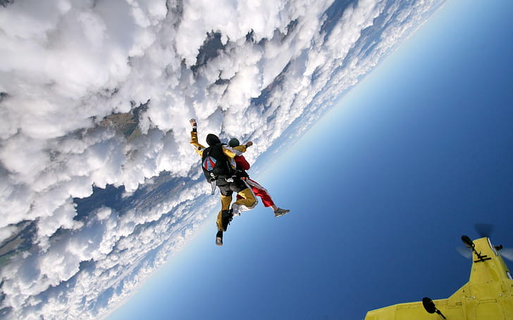 fall, Parachuting wallpaper