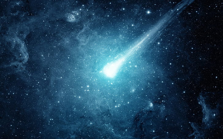 Comet, Meteor blue light resolution, wallpaper