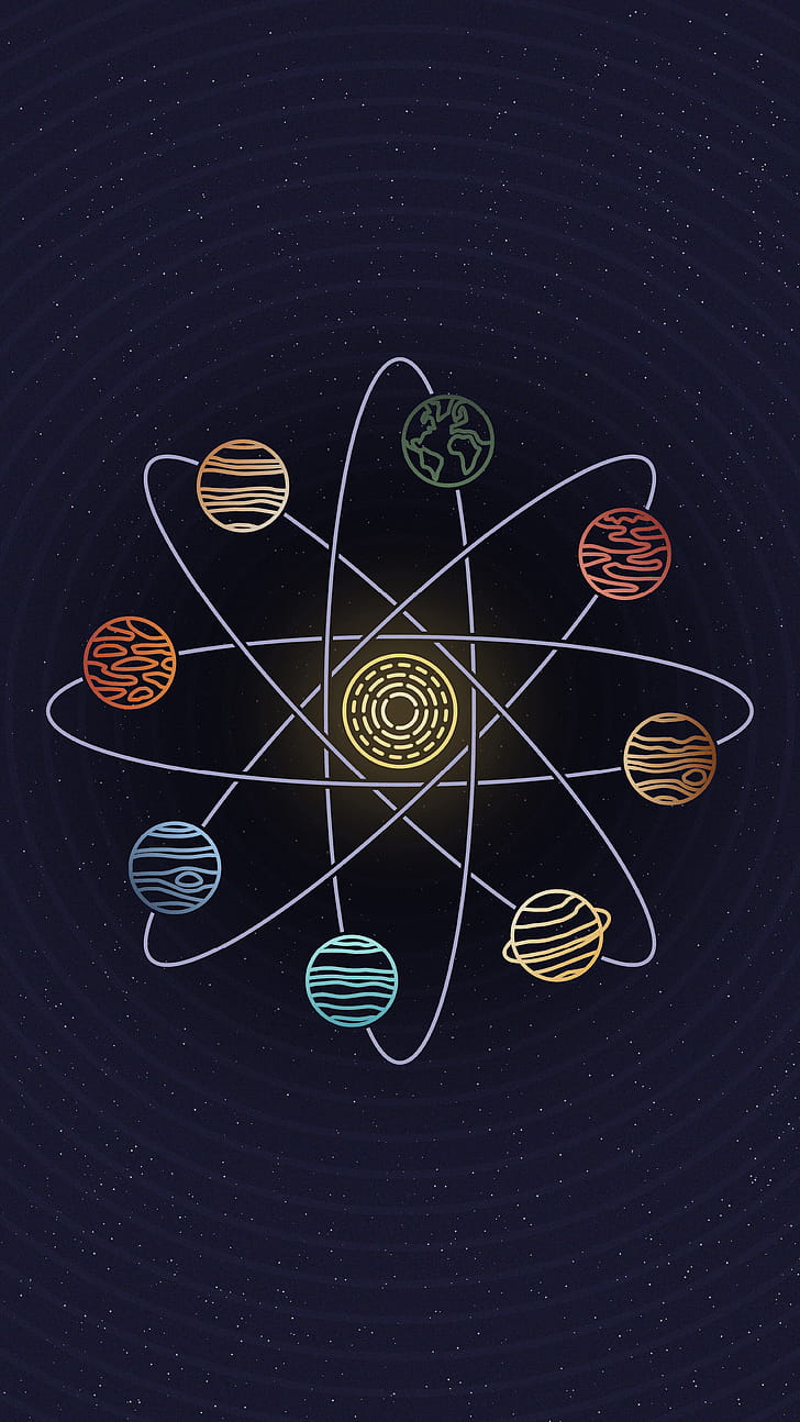 Artwork, Solar System phone wallpaper