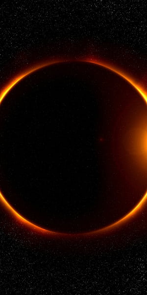 Close-up, Solar Eclipse phone wallpaper