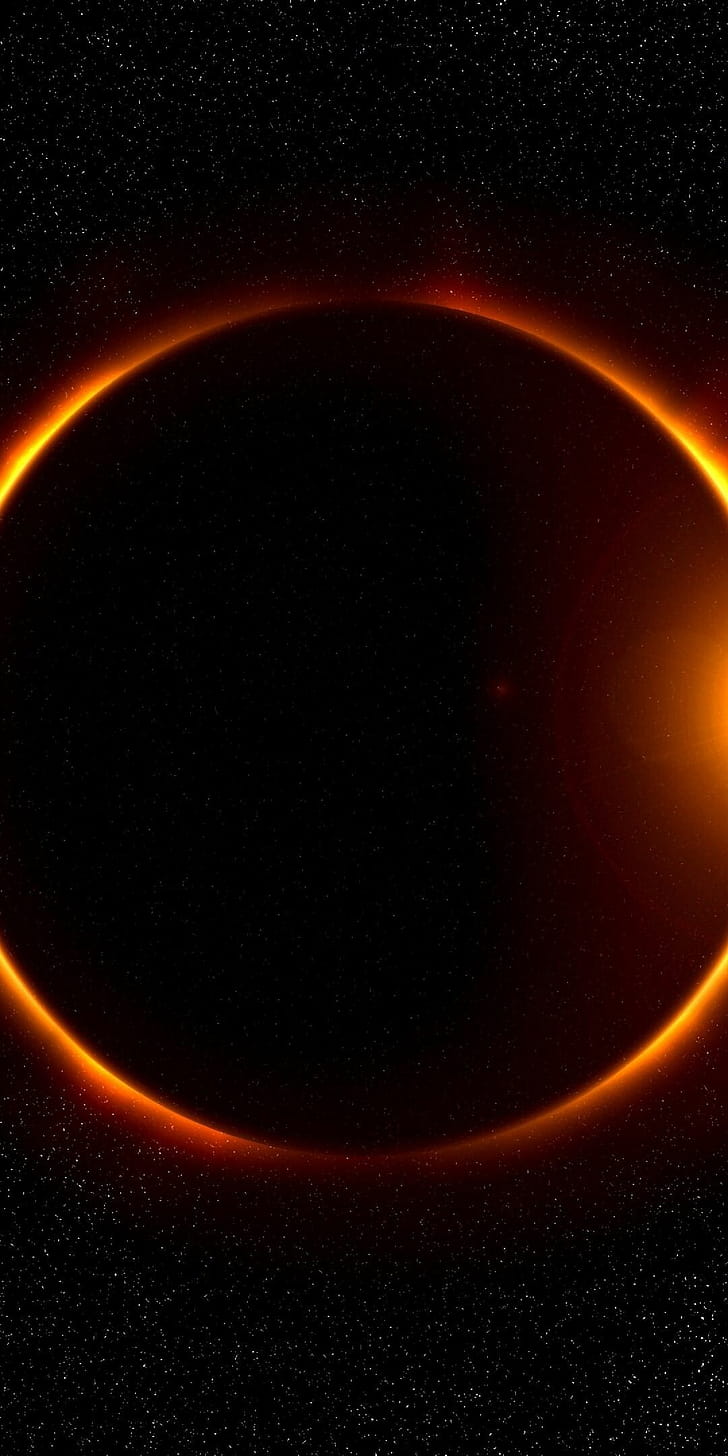 Close-up, Solar Eclipse phone wallpaper