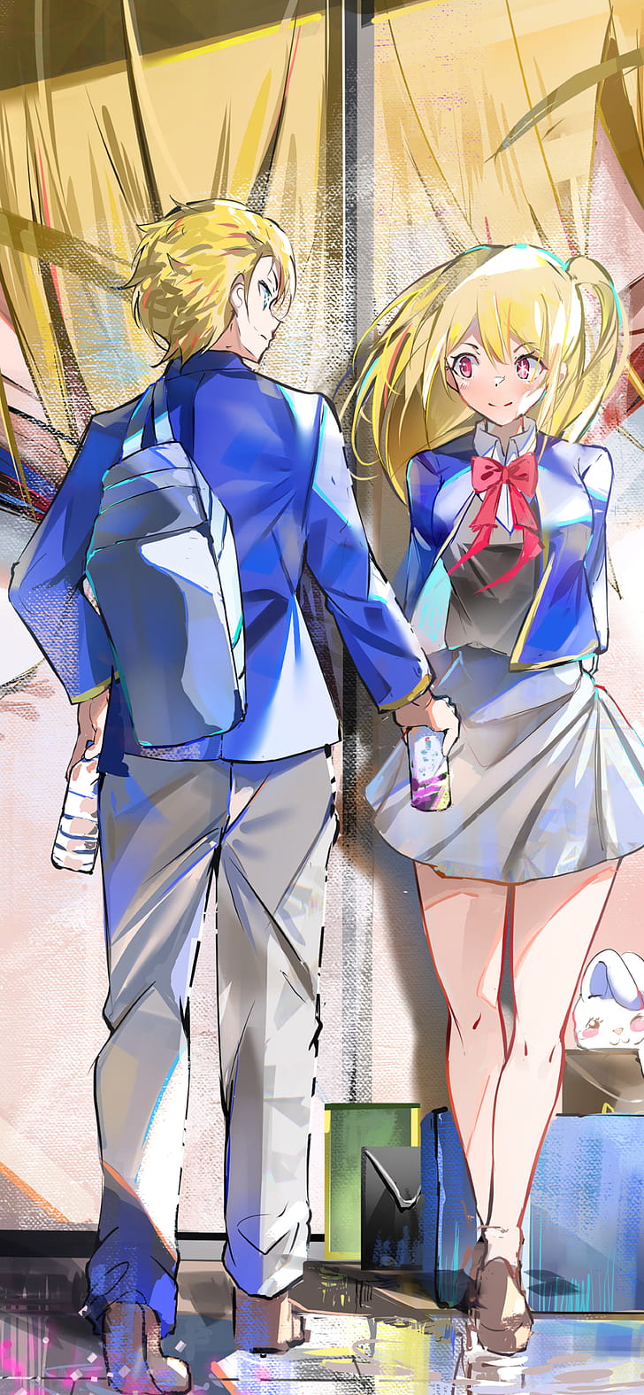 Aqua & Ruby, Anime, Oshi no Ko phone wallpaper