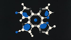 Blue Molecular Structure, Molecular Pattern, Molecule wallpaper