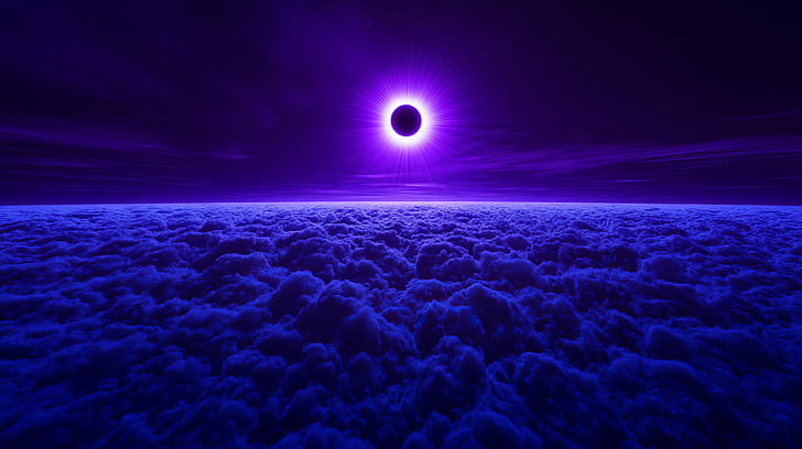 Purple Phonk Eclipse — Dark Cloudscape, Purple, Phonk, Eclipse, Cloudscape, Dark Fantasy wallpaper