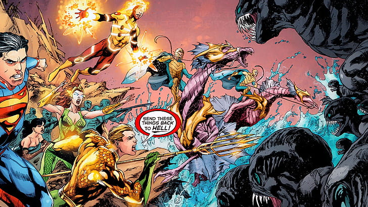 Firestorm (DC) comic art,  backdrop, Dynamic visuals, Explosive superhero power wallpaper