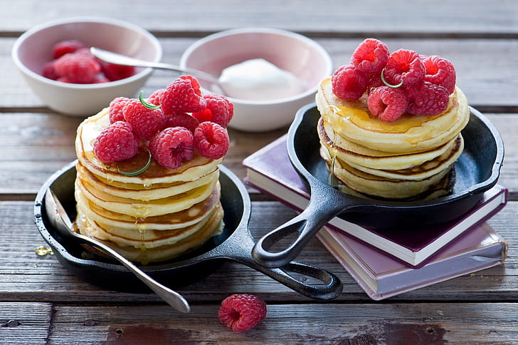 Raspberry, Pancakes wallpaper