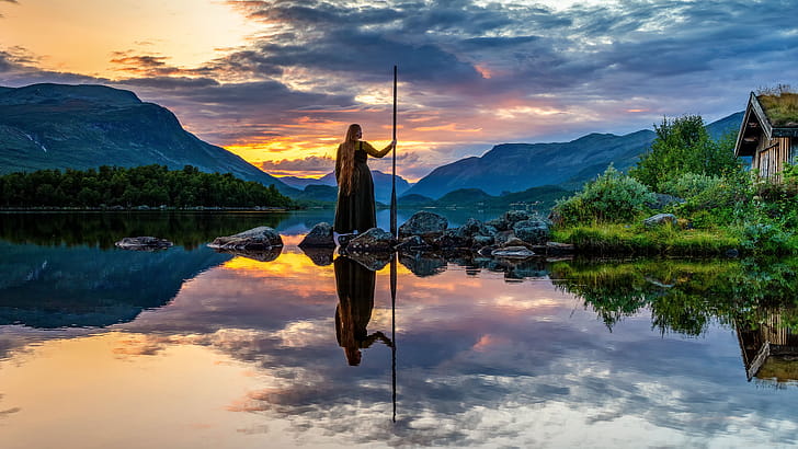 landscape, sunset wallpaper