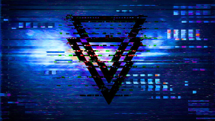 Corrupted , triangle, abstract, deviantart wallpaper