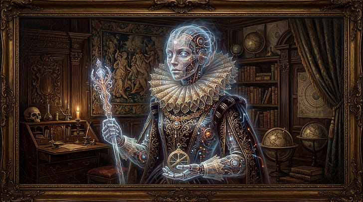 Arcane Synthoid Scholar —, Android wallpaper