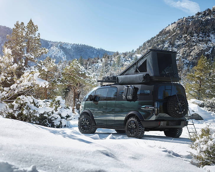 Winter Camping, Canoo Auto wallpaper