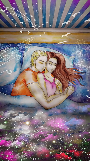 Sleeping, Love Couples phone wallpaper