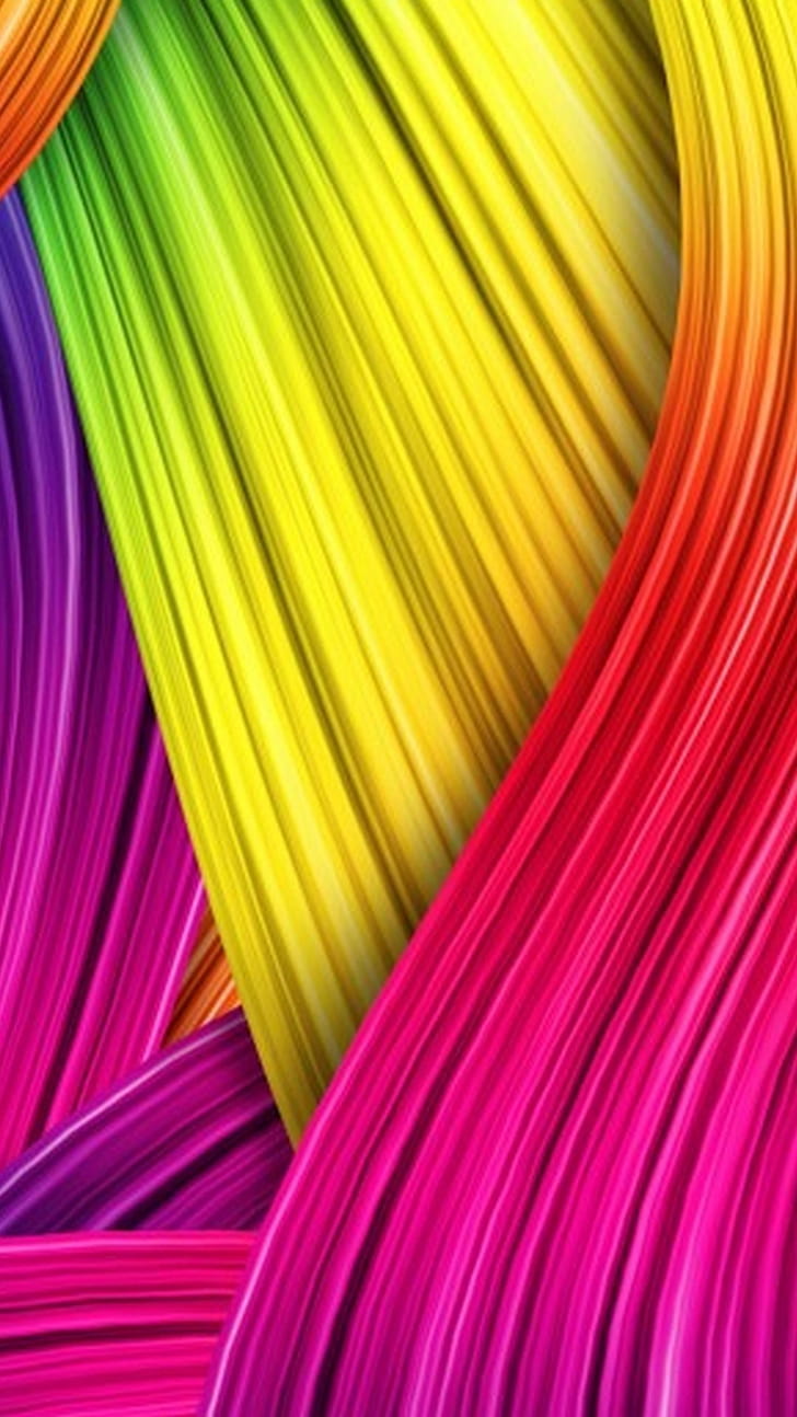 waves, Rainbow Colored phone wallpaper