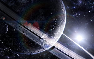 Asteroid belt, Outer Space wallpaper