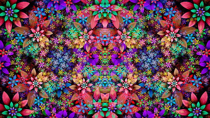 Flower Patterns , abstract, pattern, digital-art, deviantart wallpaper