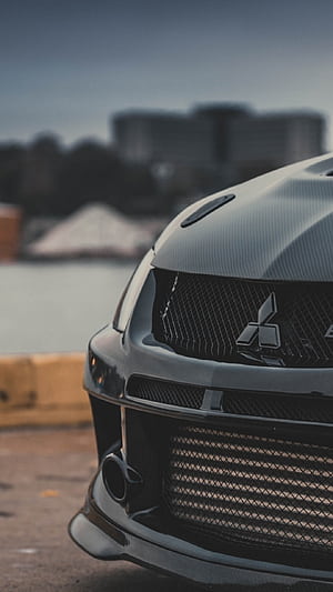 Lancer Evo, Front view, phone wallpaper