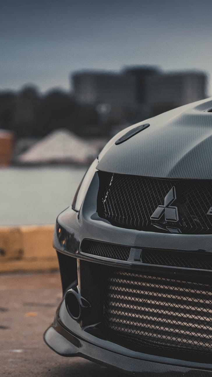 Lancer Evo, Front view, phone wallpaper