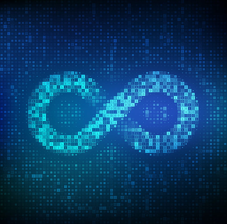 Binary Code, Infinity Sign wallpaper