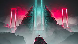 Sci-fi, Neon wallpaper