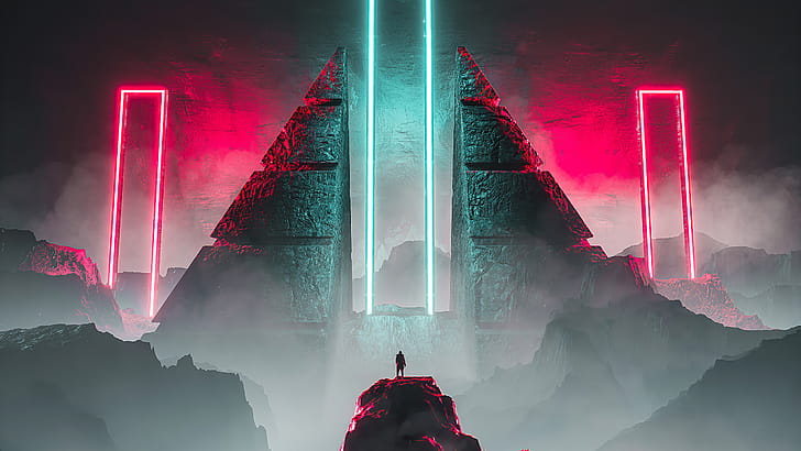 Sci-fi, Neon wallpaper
