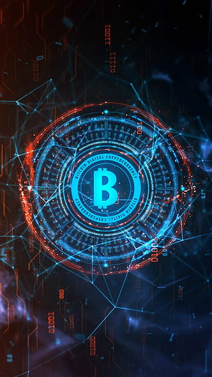 Bitcoin background, Technological , Interactive motion, Live visuals phone wallpaper