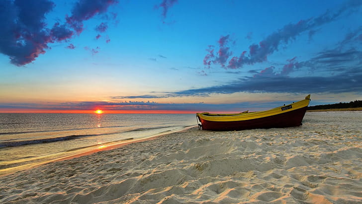 Sunset beach,  background, wallpaper