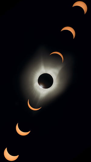 Phases, Solar Eclipse phone wallpaper