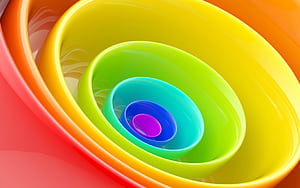 Circle, Rainbow Colored wallpaper