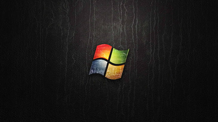 Microsoft, Windows logo, Black background, U wallpaper