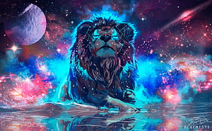 Lion  Artistic Colorful, lion, animals, artist, artwork, digital-art wallpaper