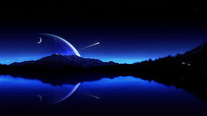 Digital Nature Blue , artist, artwork, digital-art wallpaper