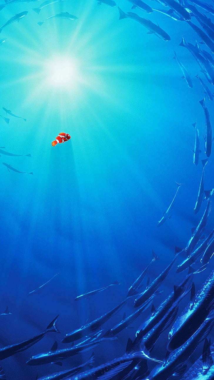 Finding Nemo, Art, Disney, Android phone wallpaper