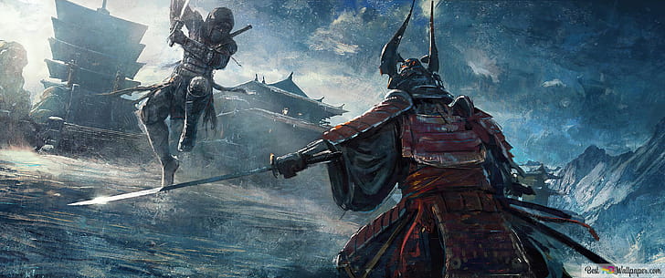 2 samurai, samurai wallpaper