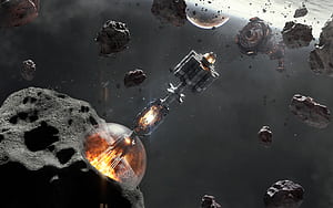 Space Mining Adventure, Sci Fi, mining, space, spacecraft, asteroid wallpaper