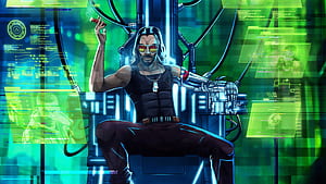 Cyberpunk 2077 Keanu Reeves, keanu-reeves, cyberpunk-2077, games, artstation wallpaper