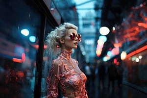 Girls With Sunglasses Train Station, train, train-station, ai-girls, ai, artist, artwork, digital-art wallpaper