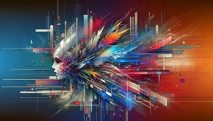 Abstract Digital Art Explosion, error wallpaper