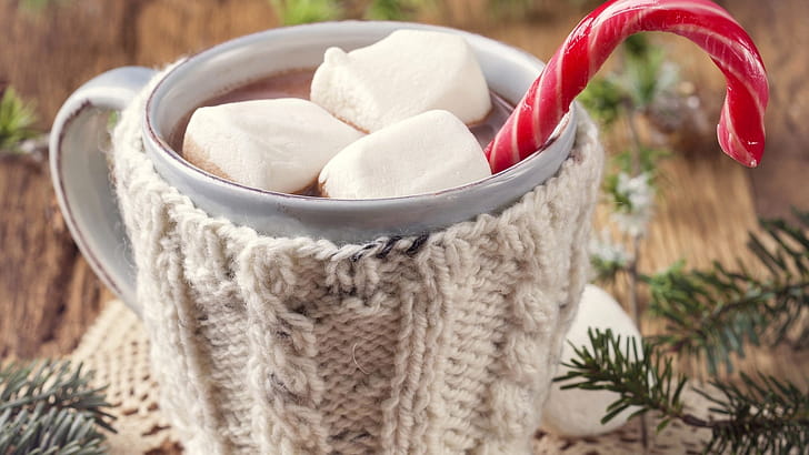 Candy cane, Marshmallow wallpaper