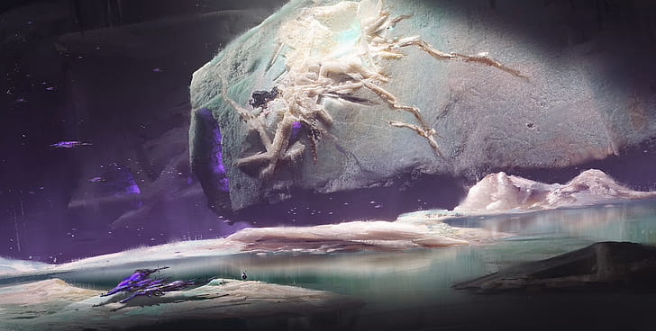 Quad  — Sci‑Fi Exploration: Icebound Leviathan, Sci Fi, exploration wallpaper