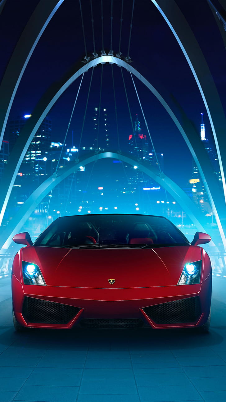 Front View, Lamborghini Gallardo phone wallpaper