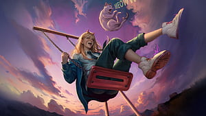 Power From Chainsaw Man, chainsaw-man, anime-girl, anime, artwork, art, digital-art, artist, artstation wallpaper
