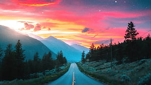 Hill Station Road, road, nature wallpaper