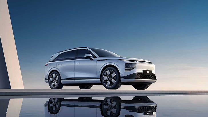 Reflection, XPeng G9 SUV wallpaper