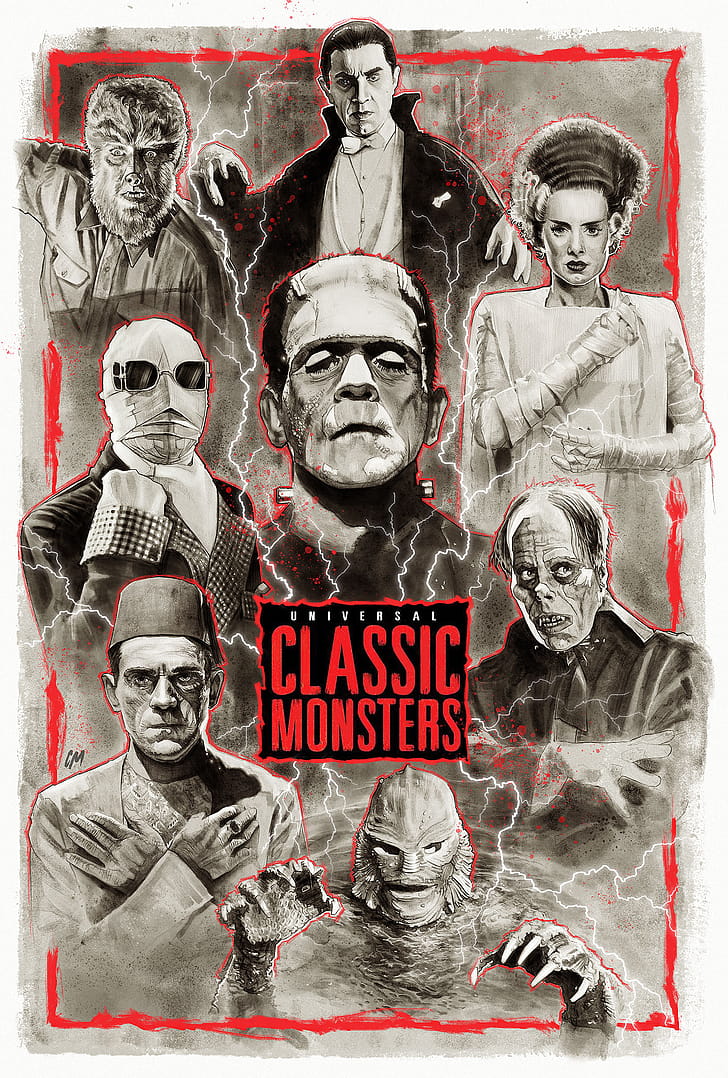 Universal Monsters, Posterspy phone wallpaper