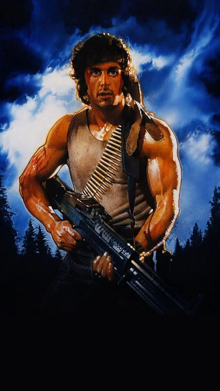 Rambo, Android ,  backgrounds, Action hero phone wallpaper