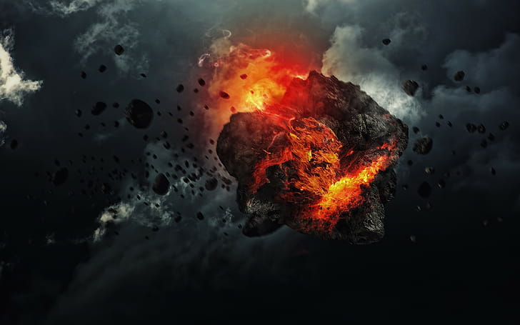Burning, Asteroid wallpaper